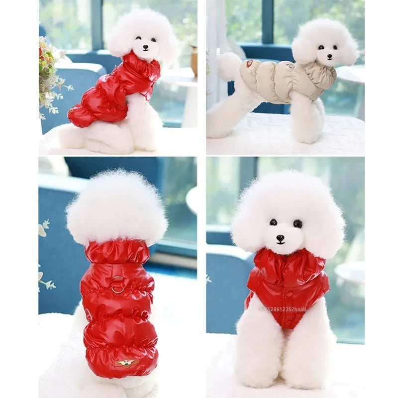Soft Warm Dog Clothes Winter Padded Puppy Cat Coat Jacket For Small Medium Dogs Chihuahua French Bulldog Poodle Vest Pet Outfit