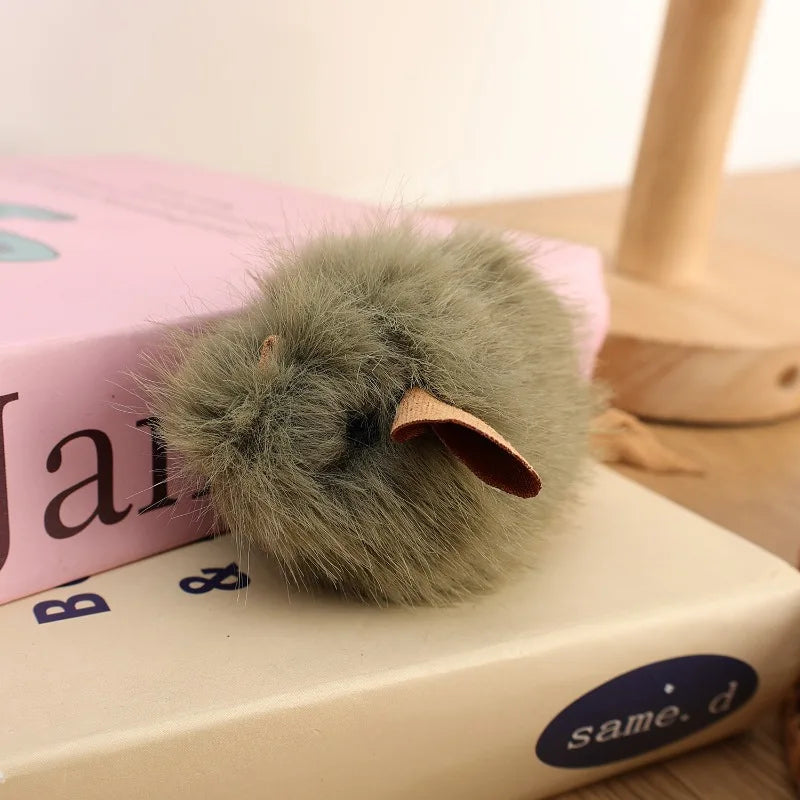 1/5pcs Interactive Mouse Plush Cat Chew Toy Squeaky Imitation Mice Bite-resistant Kitten Toy Interactive Plush Cat Toy Supplies