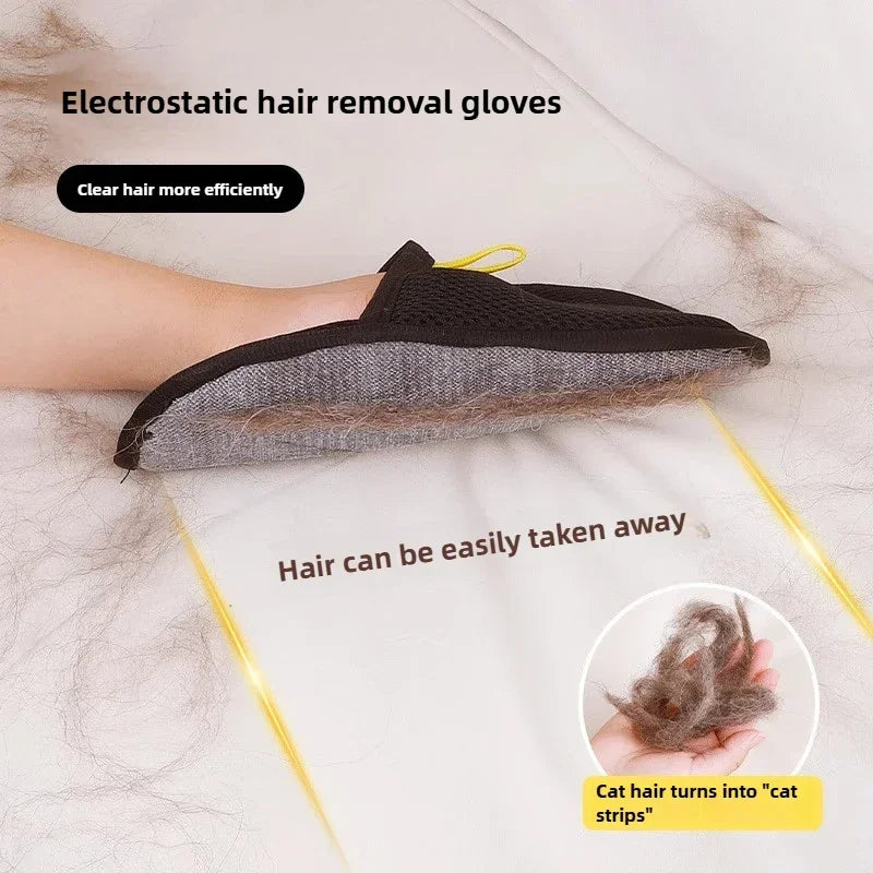 Pet Hair Removal Gloves Static Free Bidirectional Brushing Grooming Tool for Dog Cat Sofa Carpet Clothes Cleaning
