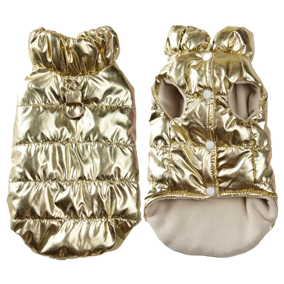 Pet Jacket With D-ring Warm Puppy Kitty Vest For Winter Waterproof Pets Clothing For Small Medium Cats Dogs Fleece Sphynx Coat