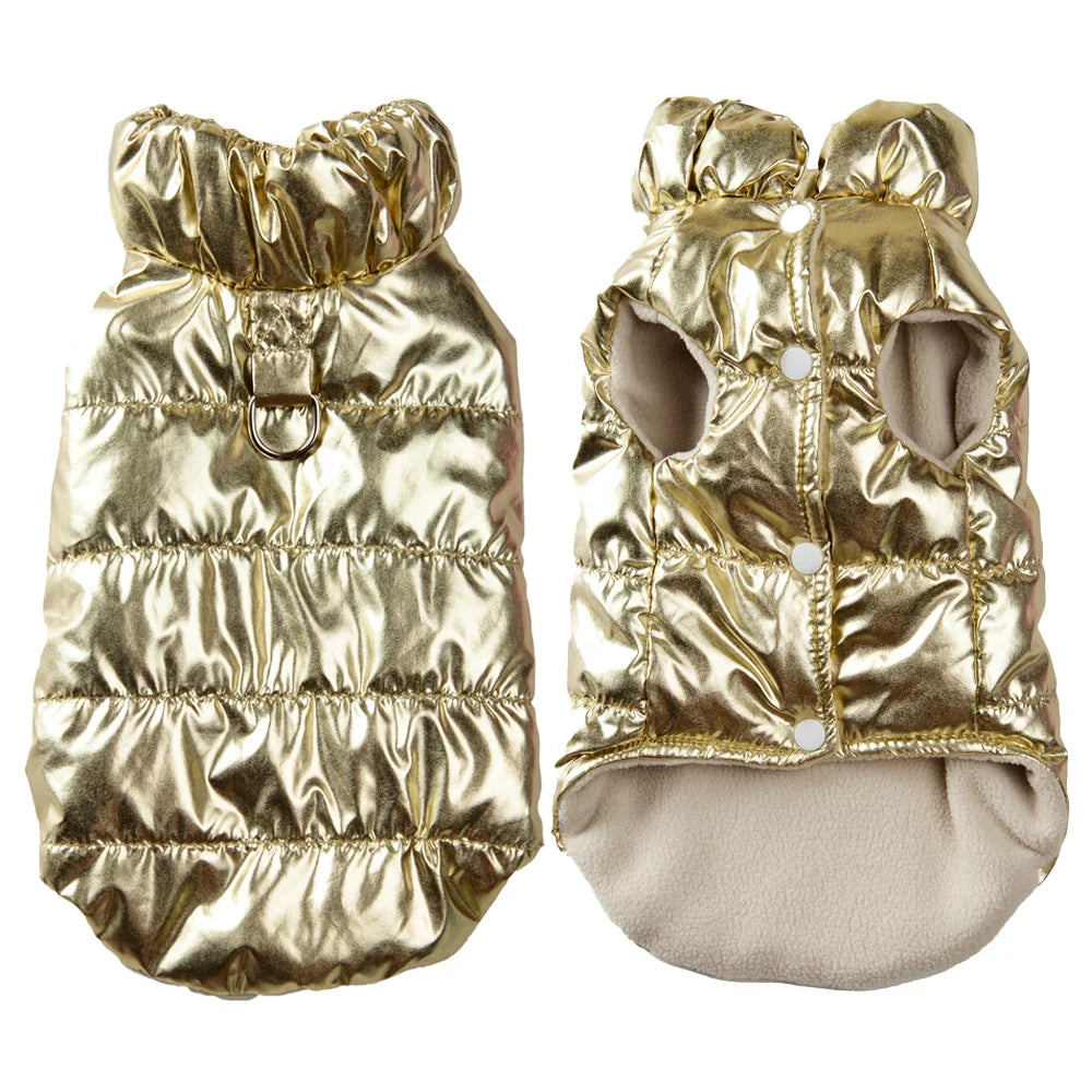 Pet Jacket With D-ring Warm Puppy Kitty Vest For Winter Waterproof Pets Clothing For Small Medium Cats Dogs Fleece Sphynx Coat